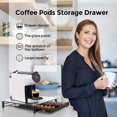 thumbnail image 3 of IGUOHAO Coffee Pod Holder - Gorgeous Coffee Pod Storage Drawer Holder for 60 K-cup Nespresso Capsules, Functional K-cup Storage Drawer Holder, Tempered Glass, 1 Pcs Cleaning Cloth, 3 of 7