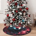 thumbnail image 5 of Sikiie Red Flame Wolf Head 30-48 inches {designName} Print Christmas Tree Skirt Snowman Xmas Tree Skirt with Edge Christmas Decorations for Holiday Party48", 5 of 7