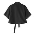thumbnail image 4 of DAFPZW Men's Summer Short Sleeve Button Down Crop Shirt Loose Fit Casual Shirt Solid Color Collar Neck Clubwear Cropped Tops, 4 of 9