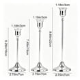 thumbnail image 3 of 3PCS Vintage Silver Taper Candlestick Holders for Table Decor, Tall Sturdy Metal Build, Fits Pillar Candles, Great for Wedding Fireplace & Dining Centerpieces, Ideal Housewarming Gift, 3 of 7