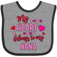 thumbnail image 3 of Inktastic My Heart Belongs to my Nana Boys or Girls Baby Bib, 3 of 4