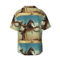 thumbnail image 2 of Disketp Men's Hawaiian Elephant on dry tree Print Shirts Button Down Holiday Beach Shirts-XX-Large, 2 of 7