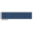 thumbnail image 3 of Ambesonne Japanese Print Fabric by the Yard Upholstery, Floral Zigzag Art, 2 Yards, Dark Violet Blue and White, 3 of 5