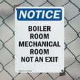 thumbnail image 5 of (2 Pack) Boiler Room Mechanical Room Not An Exit OSHA Notice Sign 12 Inch X 18 Inch Plastic Sign, Weather Resistant, UV Protected for Workplace, Business, and Construction Site, Made in the USA, 5 of 8