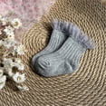 thumbnail image 2 of ZRBYWB Toddler Kids Baby Socks Baby Toddlers Girls Mid Calf Length Socks 1 Pair Bow Lace Long Stockings Ruffled School Socks, 2 of 4
