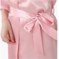 thumbnail image 6 of LYMAYTER Women Casual Bathrobe Fashion Solid Color Soft Sleepwear Summer Satin Long Robes M-2XL, 6 of 9