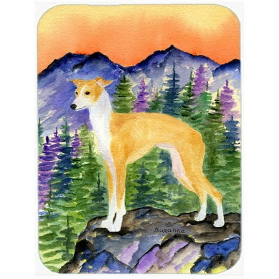 Caroline's Treasures Italian Greyhound Glass Cutting Board Large