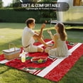 thumbnail image 4 of Red Roses Outdoor Rug for Patio/Deck/Porch, Non-Slip Large Area Rug 4 x 6 Ft, Valentine's Day Romantic Flowers Green Leaf Stripes Indoor Outdoor Rugs Washable Area Rugs, Camping Rug Carpet Runner, 4 of 8