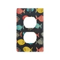 thumbnail image 3 of Switch Panel Switch Decoration 2.76x4.53x0.28 Inches Duplex Outlets Switch Plate Wall Plates Living Room Kitchen Bedroom Study Switches Colored Fish1, 3 of 8