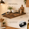 Brown 2-Pack 35.5"W x 8"D Rustic Wood Floating Shelves for Wall ...