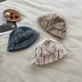 thumbnail image 6 of CoCopeaunts INS Japanese Lamb Wool Bucket Hat Irregular Stripes Warm Fisherman Hat Autumn and Winter Korean Fashion Plush Basin Gorros, 6 of 8