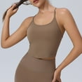 thumbnail image 6 of vigerkar Women Racerback Sports Bra Padded Yoga Tank Tops Sleeveless Fitness Workout Crop Tops 2025 Coffee, M, 6 of 9