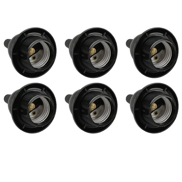 E26 Vintage Lamp Socket, Vintage E26 Bulb Socket Heat Resistant 6 Set High Strength for Table Lamp
