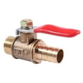 thumbnail image 4 of 4pcs 10mm x 1/4 Inch PT Male Thread Full Port Lever Handle Hose Barb Brass Ball Valve, 4 of 8