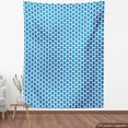 thumbnail image 4 of Ambesonne Retro Fabric by the Yard Upholstery, Abstract Semicircle Lines Art, 1 Yard, Dark Turquoise White, 4 of 5