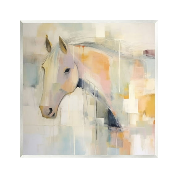 Stupell Industries Soft Abstract Horse Animals & Insects Painting Unframed Art Print Wall Art, 12 x 12