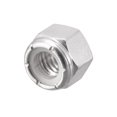 thumbnail image 4 of Uxcell 3/8-16 UNC Nylon Insert Hex Lock Nuts, 304 Stainless Steel, Plain Finish, 25 Pack, 4 of 5