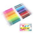 thumbnail image 4 of Bolígrafos de acuarela de punta suave lavables de 36 colores para dibujar y pintar, kit de suministros de arte, 4 of 8