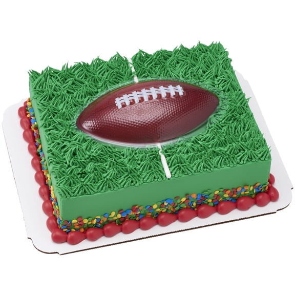 CakeDrake Football With Laces Cake Toppers 2 Pack, 3D Sports Theme Decoration for Birthday Parties Game Day Tailgates and Celebration Cakes