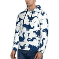 thumbnail image 3 of Naloa Cute Cartoon Dinosaurs Men's Casual Hooded Collar Drawstring Hoodies Pullover Sweatshirts Casual Long Sleeve Shirts-4X-Large, 3 of 7