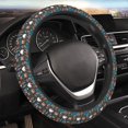 thumbnail image 6 of JUNZAN Coffee Lover Print Elastic Stretch Steering Wheel Cover Breathable,Anti-Slip,Fit Suvs,Vans,Sedans, Cars,Trucks,Universal Fit, 6 of 6
