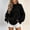 Black, variant on Fnooota Women's Mock Neck Sweaters, Oversized Casual Ribbed Knit Long Sleeve Tops for Fall Winter Light Blue Size 3XL