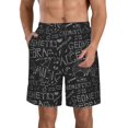 thumbnail image 1 of Balery Black Scientific Traje de Baño Estilo Hawaiano para Hombre, Shorts de Secado Rápido con Bolsillos-XX-Large, 1 of 6