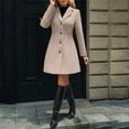 thumbnail image 6 of jobturf Wool Coats for Women Dressy Casual Single Breasted Jackets Long Sleeve Going Out Tops Fall Spring Fashion Notched Lapel Trench Coat with&nbsp;Pockets, 6 of 9