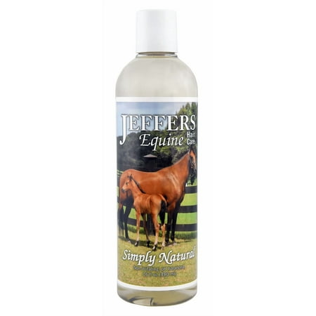 Jeffers Equine Simply Natural Horse Shampoo – pH Balanced, Sulfate Free Wash for Horses, Ponies & Foals – Detergent Free – Fresh Grooming Supply for Summer, Outdoor, Indoor Use – 16 oz