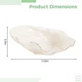 thumbnail image 4 of Large Ceramic Shell-Shaped Decorative Bowl with Gold Trim, White Porcelain Centerpiece for Coffee Table, Fruit Candy Dish for Home or Office, Elegant and Functional Table Decor, 4 of 5