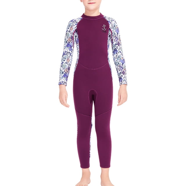 Greeniant Trajes de neopreno para niños y niñas, traje de buceo a prueba de frío, pantalones de manga larga gruesos, traje de baño para jóvenes, Deportes acuáticos Púrpura M Greeniant OD003675-02