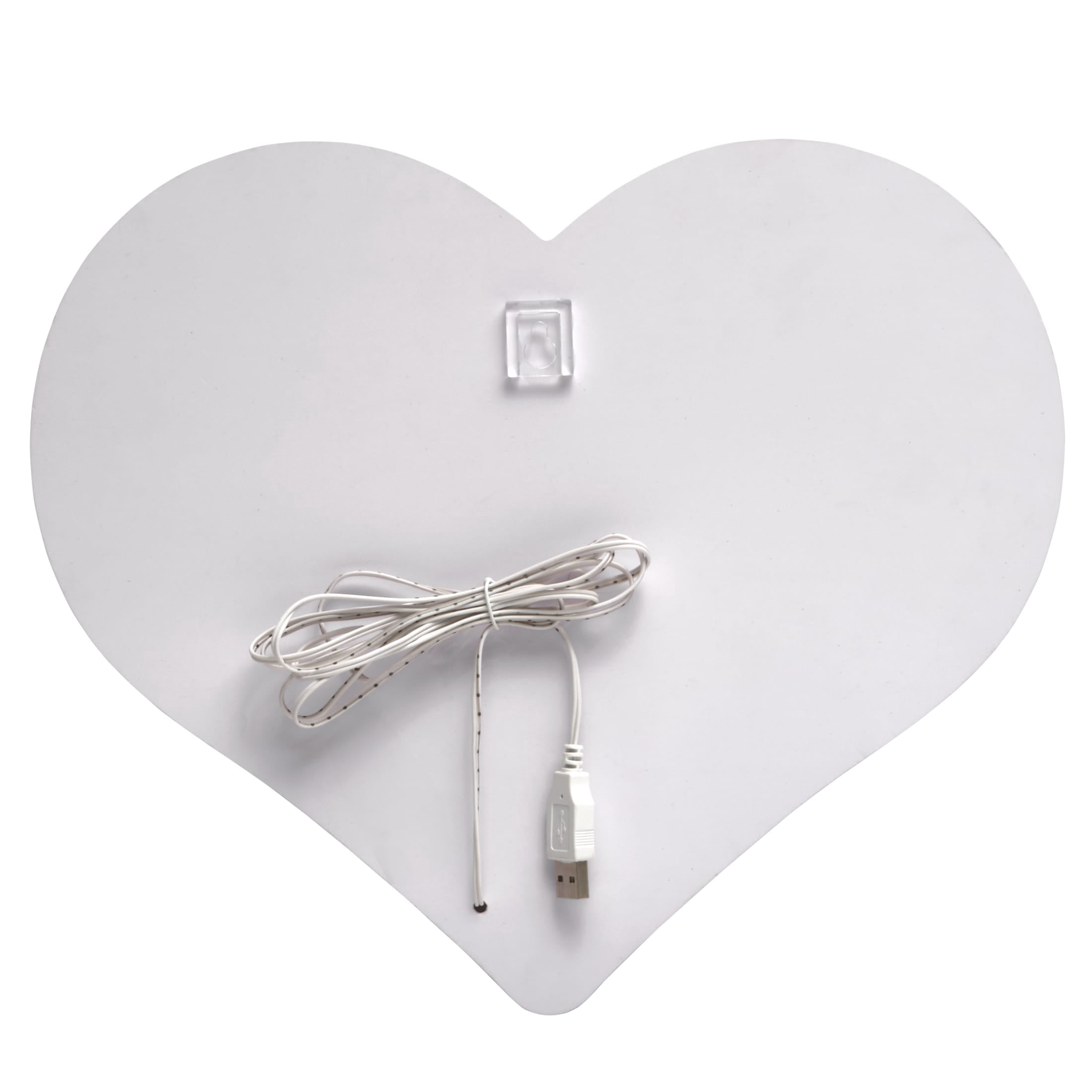 Melannco 13 X 11 inch Heart Shaped Mirror with Neon Led Lights
