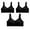 Black*3, variant on Lovskoo Womens Plus Bra Seamless Pack 3PC Ice Comfortable Bra Wireless Bra Full Figure Bra Push Up Bra V Neck Bra Black*3