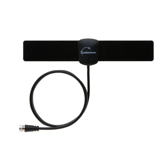 25 Mile Indoor HDTV Antenna with 20dB Signal Booster, 4K Ultra HD Reception, FM/VHF/UHF, USB-Powered Amplifier