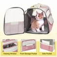 thumbnail image 5 of Cat Carrier for Pet, Adjustable Shoulder Strap, Breathable Dog Carrier Cat Carrying Case Pet Travel Bag Pink, 5 of 7