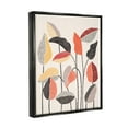 thumbnail image 4 of Stupell Industries Modern Stripes Squiggle Pattern Flower Sprigs Botanical Motif Jet Black Framed Floating Canvas Wall Art, 24x30, by Ioana Horvat, 4 of 5