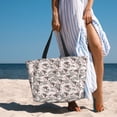 thumbnail image 5 of Large Beach Bags Water-resistant Sandproof - Funny Cute Cartoon Milk Cow_A Cute Beach Tote Bags for Women with Zipper, 5 of 6