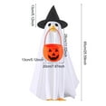 thumbnail image 4 of Sylvtty Ghost Goose Outfit Halloween Porch Goose Clothes with Witch Hat And Pumpkin Bucket for 23" Goose Statue Outdoor Patio Yard Lawn Decoration, 4 of 6