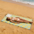 thumbnail image 6 of EBCUE Thin Beach Towel with Handle 2-In-1 Portable Lightweight Soft Cotton Large Sand Free Sandproof Absorbent Quick Dry Towels Cloud Bath Pool Travel Compact Essentials Accessories for Adult Gifts, 6 of 7