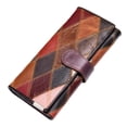 thumbnail image 3 of Cartera larga para mujer, monedero con cremallera, bolsillo multicolor de piel sintética, bolsillo para dinero en efectivo estilo D, 3 of 9