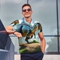 thumbnail image 4 of Balery Lake Forest Dinosaur A Camisa Polo de Hombre con Estampado, de Manga Corta y Tejido Medio, Camisa Tipo Golf Polo-Medium, 4 of 6