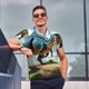 thumbnail image 4 of Balery Lake Forest Dinosaur A Camisa Polo de Hombre con Estampado, de Manga Corta y Tejido Medio, Camisa Tipo Golf Polo-Small, 4 of 6