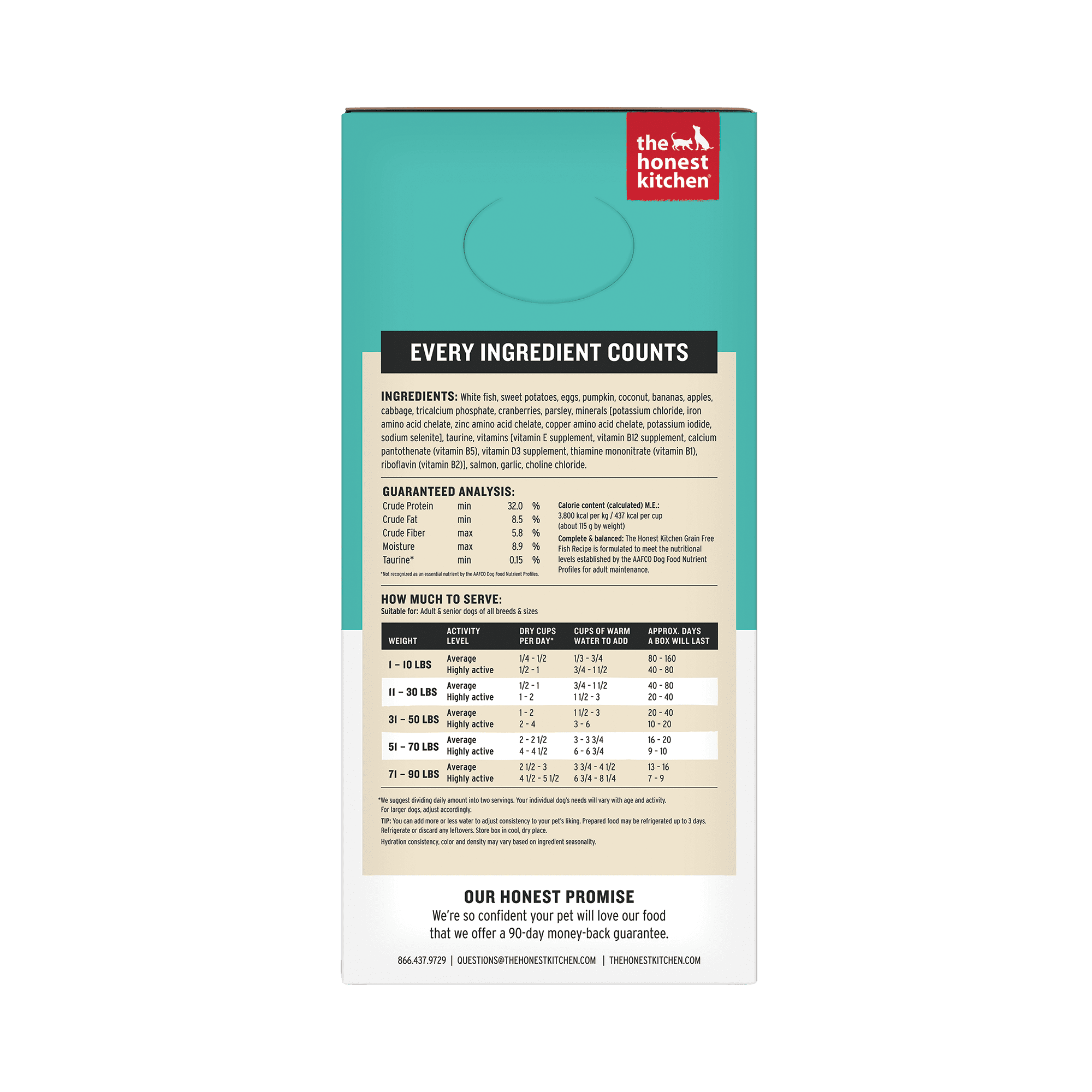 The Honest Kitchen Zeal: Natural Human Grade Dehydrated Dog Food, Grain Free White Fish, 10 lbs (Makes 40 lbs)