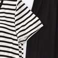 thumbnail image 4 of Besolor Ensembles de Pyjama pour Femmes Décontractés à Rayures, T-Shirts à Manches Courtes à Col Ras du Cou et Pantalons Capri, Tenue 2 Pcs, Vêtements de Nuit, Pyjamas, 4 of 6