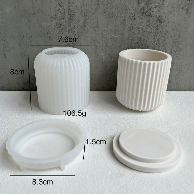2Pcs Cylinder Molds for Candle Making,7.7cm and 8cm Candle Making Molds  Silicone,Large Pillar Silicone Molds for Aromatherapy Candles