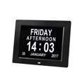thumbnail image 2 of Horloge Numérique 8 Pouces LCD Temps Repas Rappel LED Jour Calendrier Réveil Nous Plug Blanc, 2 of 9