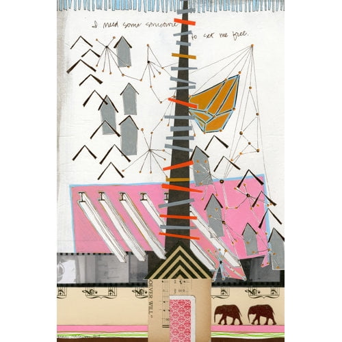 Marmont Hill "Structure to Set Me Free" by Nikki Galapon Painting Print on Wrapped Canvas