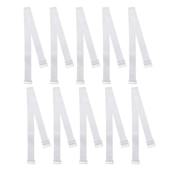 STRANDCHIC 10Pcs Clear Strap Bras for Women Adjustable Length TPU Invisible Design for Daily Use