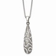 thumbnail image 1 of Stainless Steel 18 inch Polished Crystal Pendant Necklace; 18 inch; Lobster (Fancy) Clasp; for Adults and Teens; for Women and Men, 1 of 1