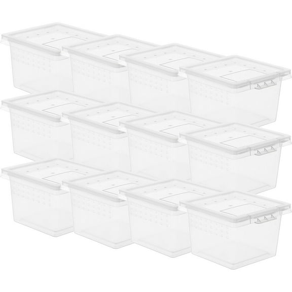 SEWCHICS Portable Reptile Terrarium Transparent Breeding Pet Owners 20Set